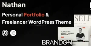 Free Download Nathan - Personal Portfolio WordPress Theme 1.0.3 [Latest Version]