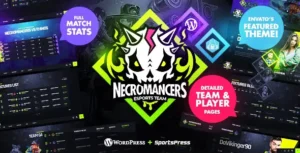 Free Download Necromancers eSports & Gaming Team WordPress Theme 1.6.0 [Latest Version]