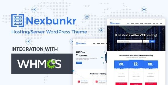 Free Download Nexbunker – Hosting/Server WordPress Theme + WHMCS 1.8 [Latest Version]