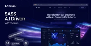 Free Download Nexux – AI Saas Landing Page WordPress Theme 1.0.3 [Latest Version]