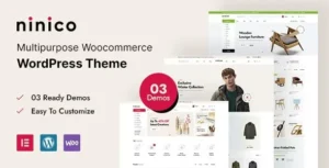 Free Download Ninico – Minimal WooCommerce WordPress Theme 1.0.9 [Latest Version]