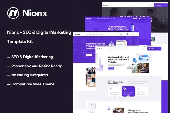 Free Download Nionx – SEO & Digital Marketing Template Kit 1.0 [Latest Version]