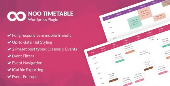 Free Download Noo Timetable Responsive Calendar 2.2.0 [Latest Version]
