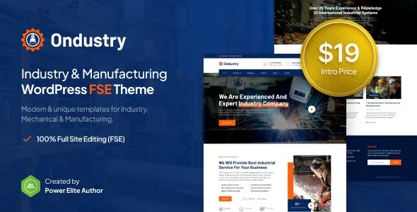 Free Download Ondustry – Industry & Manufacturing FSE WordPress Theme 1.0.3 [Latest Version]