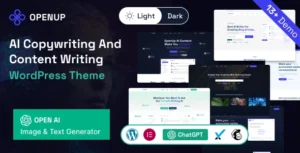 Free Download Openup AI Content Writer & AI Application WordPress Theme 1.1.0 [Latest Version]