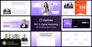Free Download Optizeo - SEO & Digital Marketing FSE WordPress Block Theme 1.0.0 [Latest Version]