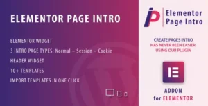 Free Download Page Intro for Elementor WordPress Plugin 1.0 [Latest Version]