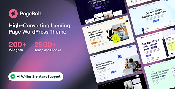 Free Download PageBolt Landing Page WordPress Theme 2.1.1 [Latest Version]