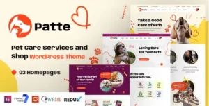 Free Download Patte - Pet Care & Pet Shop WordPress Theme 1.0 [Latest Version]
