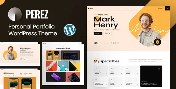 Free Download Perez – Personal Portfolio WordPress Theme 1.0 [Latest Version]
