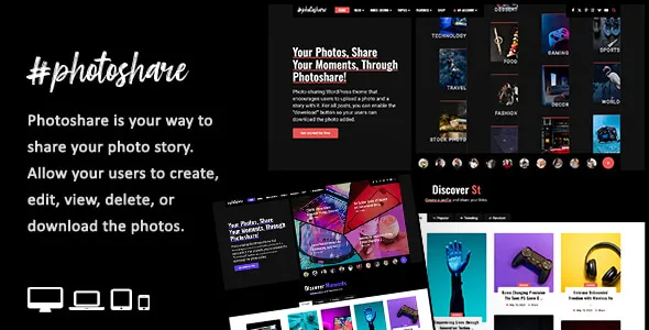 Free Download Photoshare – Blog Story & Photos Download WordPress Theme 1.2 [Latest Version]
