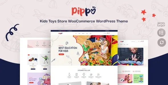 Free Download Pippo – Kids Toys Store WooCommerce WordPress Theme 1.2.1 [Latest Version]