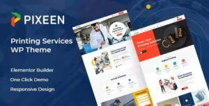 Free Download Pixeen - Printing Services Company WordPress Theme + RTL 2.0.2 [Latest Version]