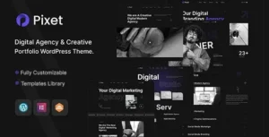 Free Download Pixet - Creative Portfolio & Digital Agency WordPress Theme 1.0.2 [Latest Version]