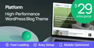 Free Download Platform - Modern High-Performance Blog WordPress Theme 1.0.4 [Latest Version]