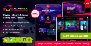 Free Download Playrex eSports & Gaming Clan News WordPress Theme 1.4.4 [Latest Version]
