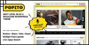 Free Download Popito Blog & Magazine WordPress Theme 2.0.6 [Latest Version]