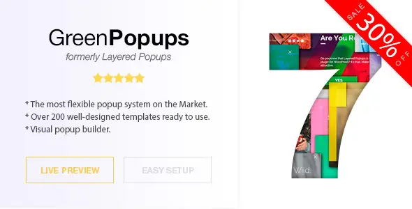 Free Download Popup Plugin for WordPress – Green Popups (formerly Layered Popups) 7.55 [Latest Version]