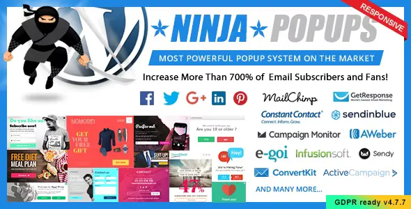 Free Download Popup Plugin for WordPress – Ninja Popups 4.7.8 [Latest Version]
