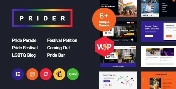 Free Download Prider – LGBT & Gay Rights Festival WordPress Theme + Bar 1.1.4 [Latest Version]