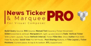 Free Download Pro News Ticker & Marquee for Visual Composer 1.3.3 [Latest Version]