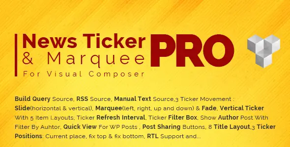 Free Download Pro News Ticker & Marquee for Visual Composer 1.3.3 [Latest Version]