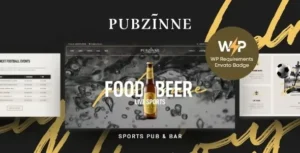 Free Download Pubzinne – Sports Bar & Pub WordPress Theme 1.0.14 [Latest Version]