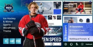 Free Download Puck - Ice Hockey & Winter Sports WordPress Theme 1.0.0 [Latest Version]