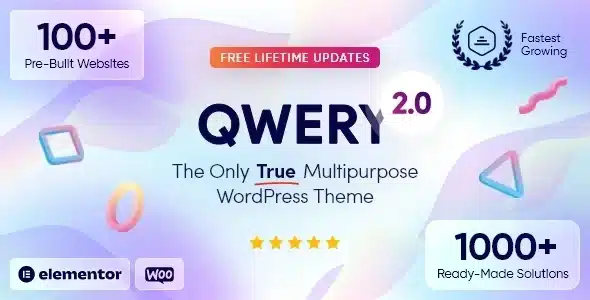 Free Download Qwery – Multi-Purpose Business WordPress Theme 3.6.1 [Latest Version]