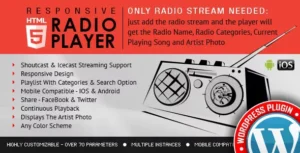 Free Download Radio Player Shoutcast & Icecast WordPress Plugin 4.4.9 [Latest Version]