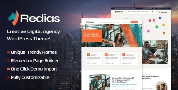 Free Download Redias – Creative Digital Agency WordPress Theme 1.0.6 [Latest Version]