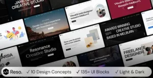 Free Download Resonance – Creative Modern Agency, Freelancer & Portfolio WordPress Theme 1.4.4 [Latest Version]