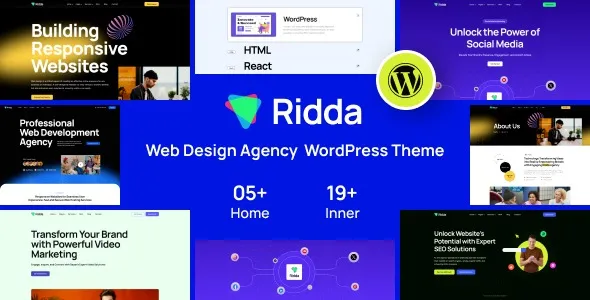 Free Download Ridda – Web Design Agency WordPress Theme 1.0.5 [Latest Version]