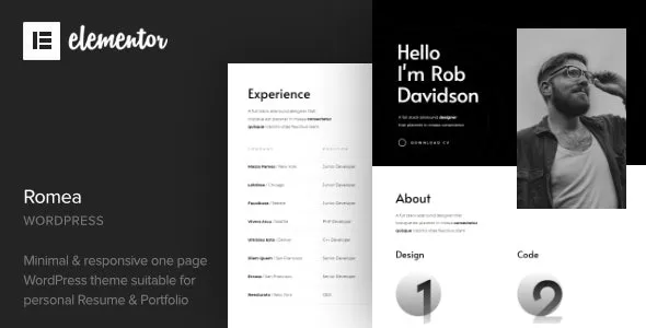 Free Download Romea – Personal Portfolio WordPress Theme 1.7 [Latest Version]