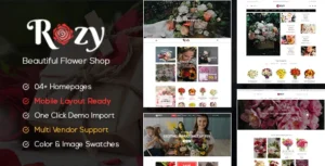 Free Download Rozy Flower Shop WooCommerce WordPress Theme 1.2.23 [Latest Version]