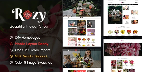 Free Download Rozy Flower Shop WooCommerce WordPress Theme 1.2.23 [Latest Version]