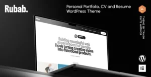 Free Download Rubab - Personal Portfolio WordPress Theme 1.0.1 [Latest Version]