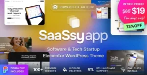 Free Download SaaSsy App - Software, SaaS & Tech Startup WordPress Theme 1.0.1 [Latest Version]