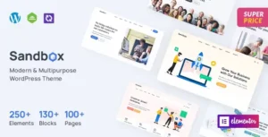 Free Download Sandbox Modern & Multipurpose WordPress Theme 1.1.21 [Latest Version]