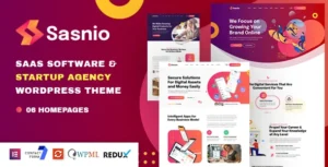 Free Download Sasnio - SaaS & Software Startup Agency WordPress Theme 1.0 [Latest Version]