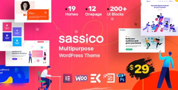 Free Download Sassico – Multipurpose Saas Startup Agency WordPress Theme 3.7.0 [Latest Version]