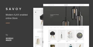Free Download Savoy – Minimalist AJAX WooCommerce Theme 3.1.9 [Latest Version]