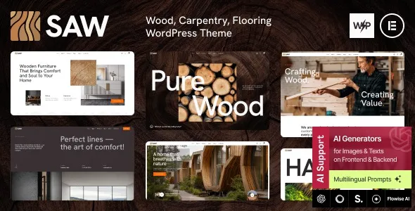 Free Download Saw – Wood, Carpentry, Flooring WordPress Theme 1.0.0 [Latest Version]
