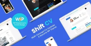 Free Download ShiftCV – Blog, Resume, Portfolio, WordPress Theme 3.0.15 [Latest Version]