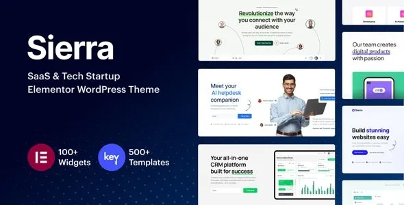 Free Download Sierra – SaaS & Tech Startup Elementor WordPress Theme 2.0 [Latest Version]