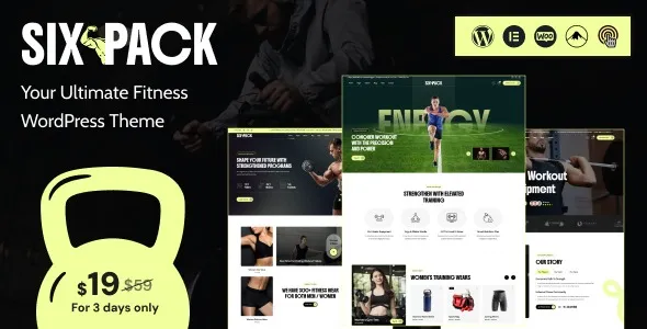 Free Download SixPack – Fitness WordPress Theme 1.0.1 [Latest Version]
