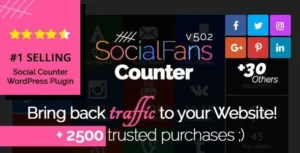 Free Download SocialFans WP Responsive Social Counter Plugin 5.0.2 [Latest Version]