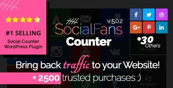 Free Download SocialFans WP Responsive Social Counter Plugin 5.0.2 [Latest Version]