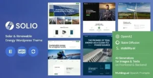Free Download Solio - Solar & Renewable Energy WordPress Theme 1.13.0 [Latest Version]