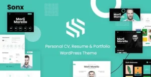Free Download Sonx – Personal Resume and Portfolio WordPress Theme​ 1.0.0 [Latest Version]